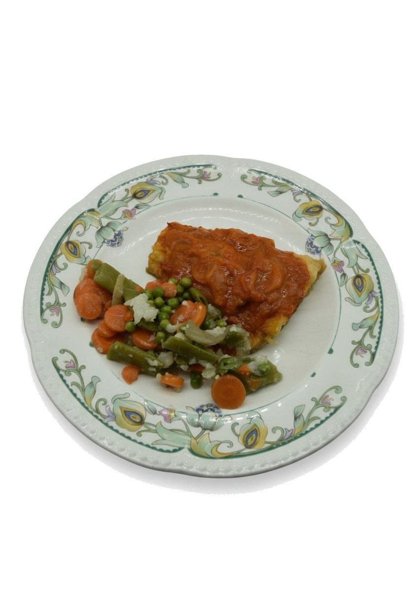 bacalao fresco con pisto