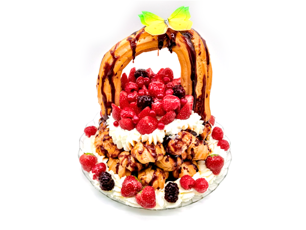 TARTA SAINT HONORÉ. O CESTA DE PROFITEROLES.